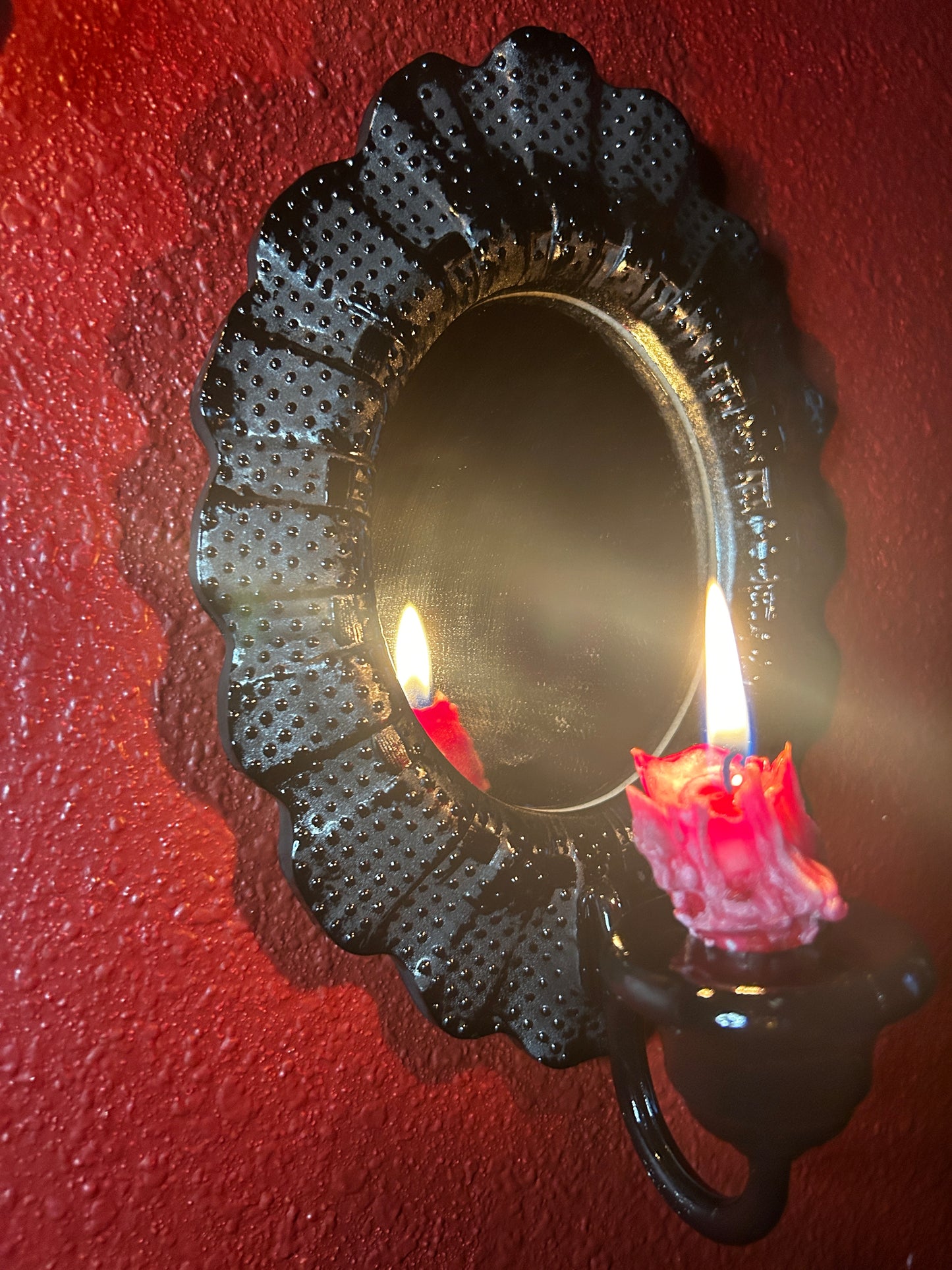Gothic Mirrored Candleholders