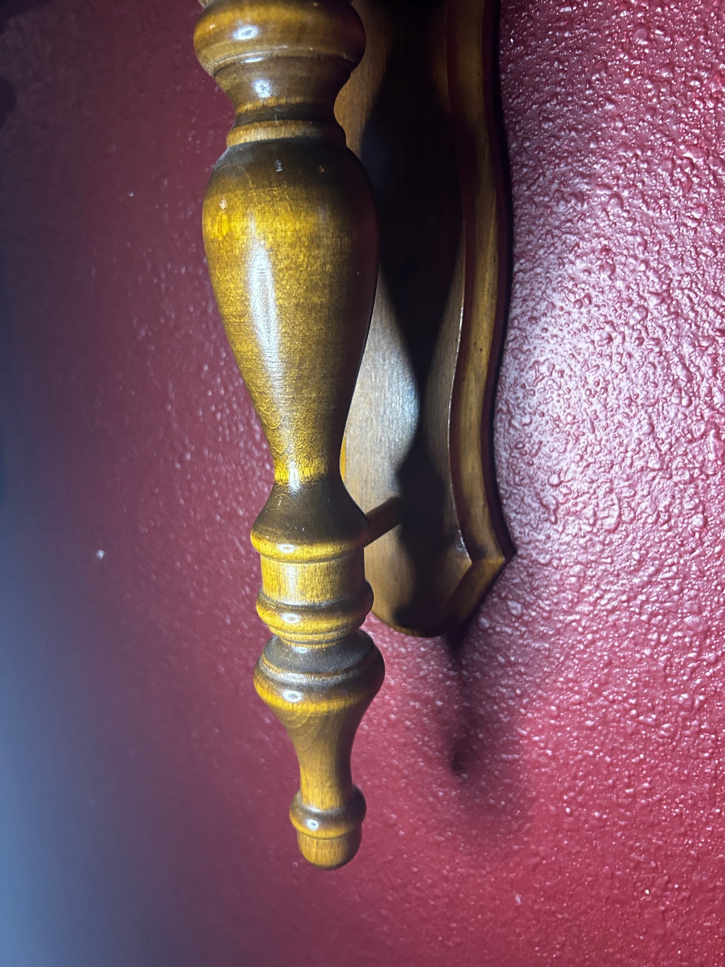 Pair of Tall Wooden Candleholders