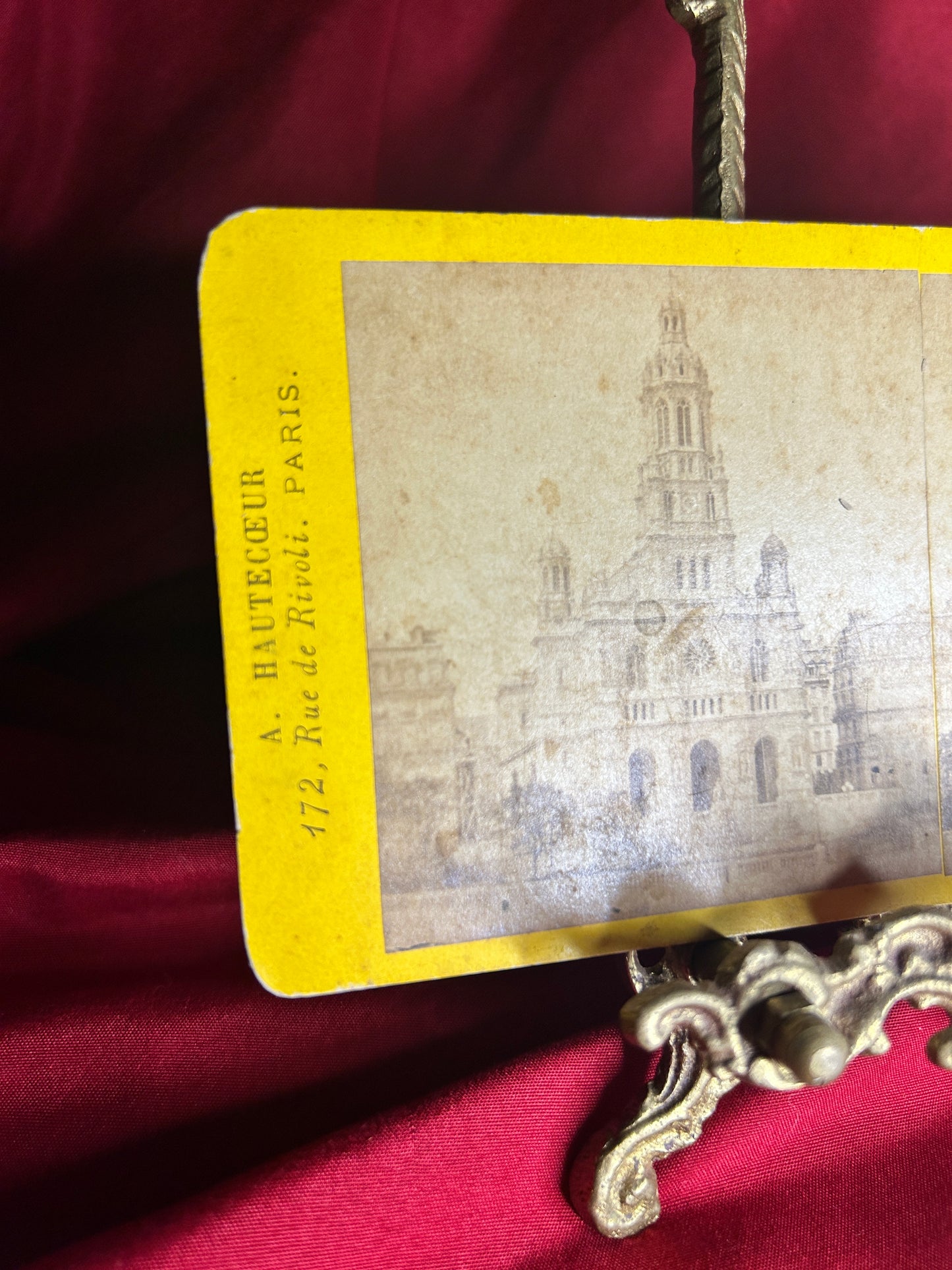 Church of the Holy Trinity Paris France Stereoview Card