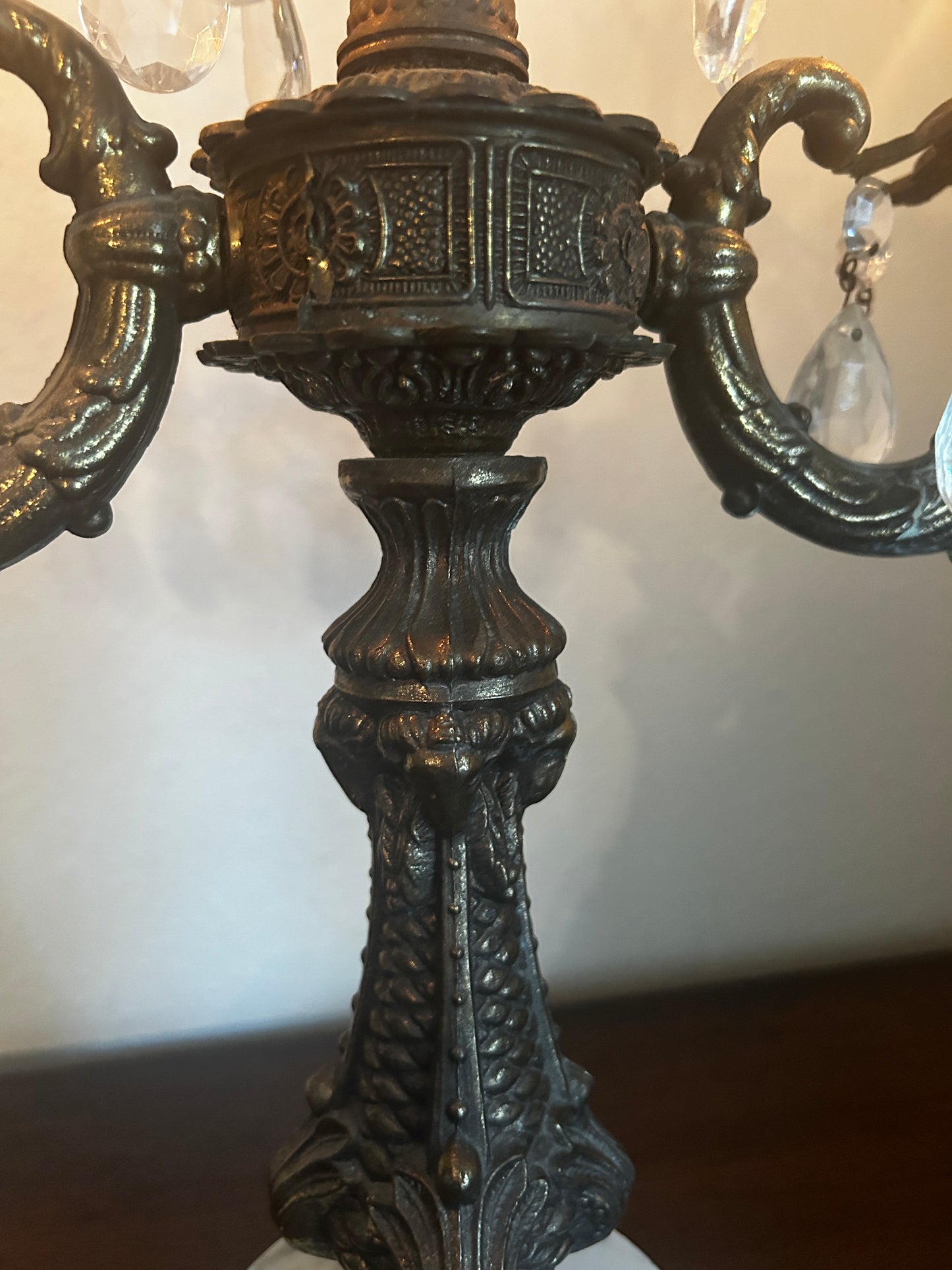 Vintage Candelabra with Ram Figures