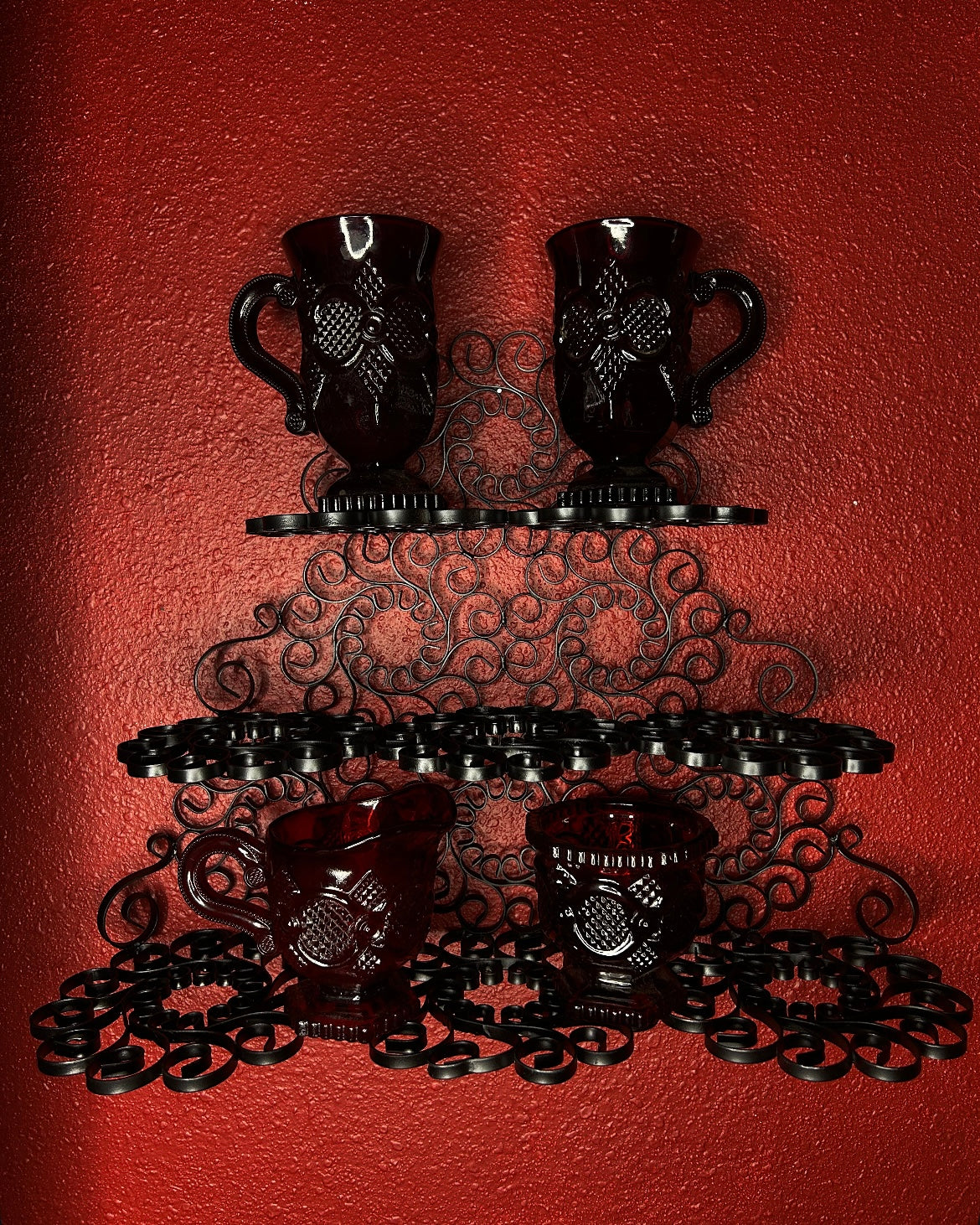 Wrought Iron Three Tiered Shelf