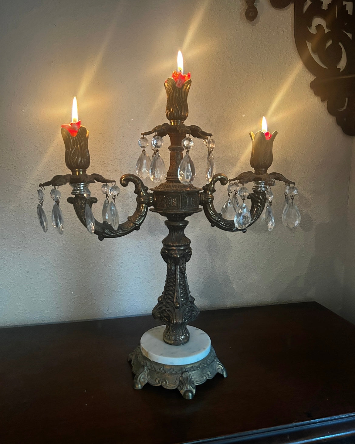 Vintage Candelabra with Ram Figures