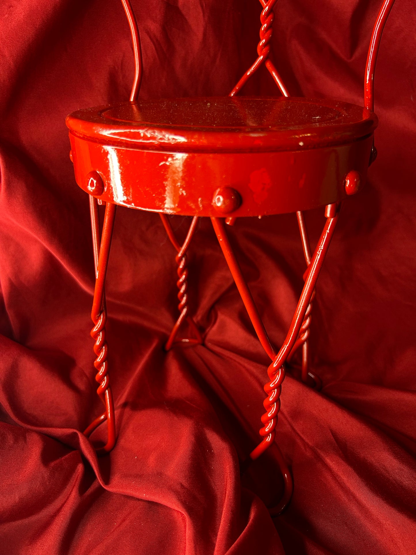 Red Ice Cream Parlor Chair