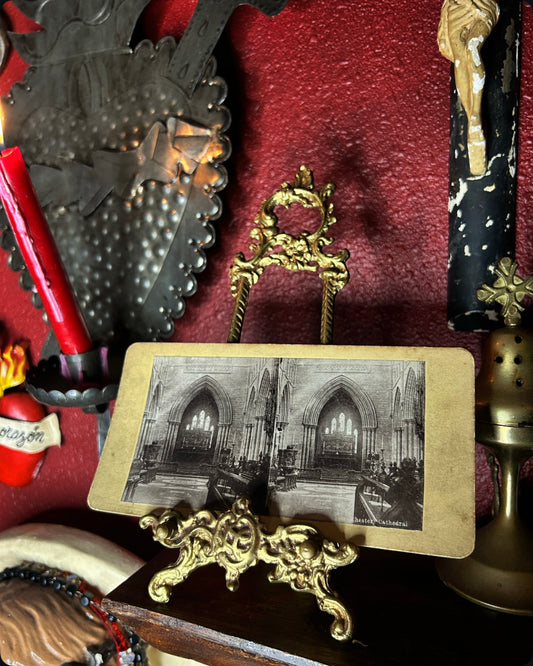 The Choir Chester Cathedral Stereoview Card