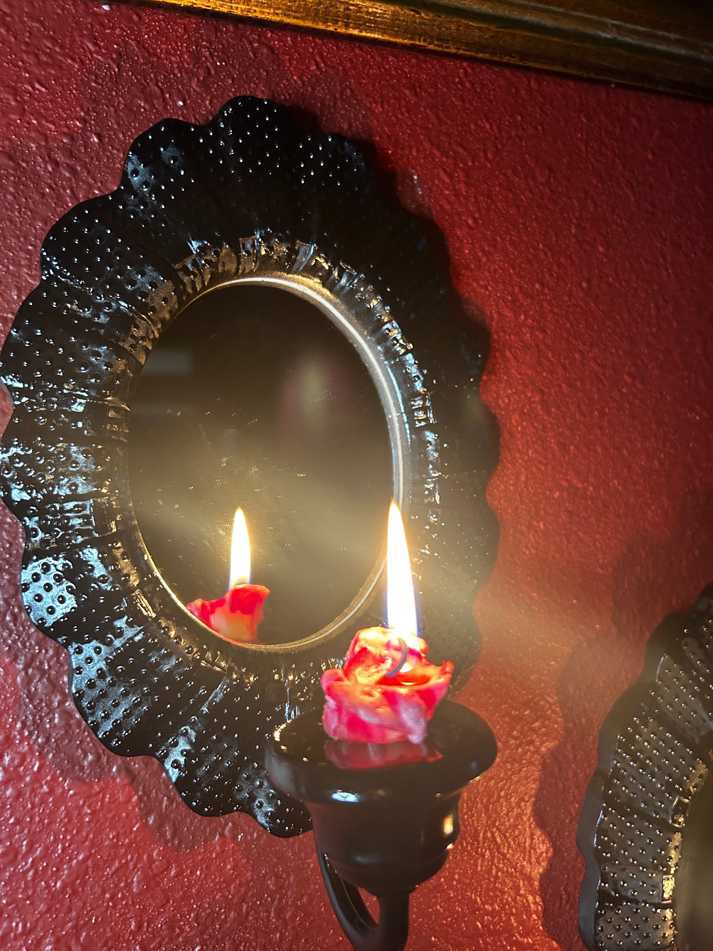 Gothic Mirrored Candleholders