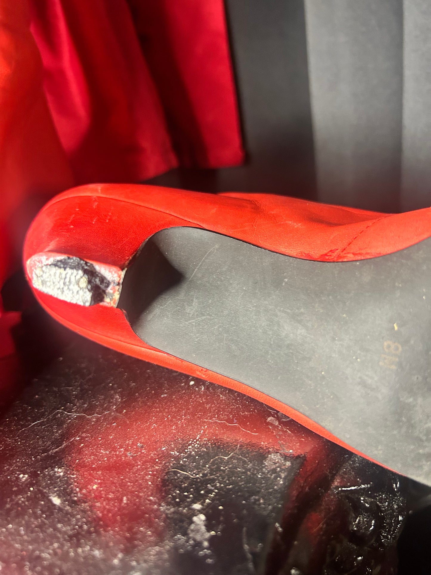 Vintage Victorian Style Red Boots