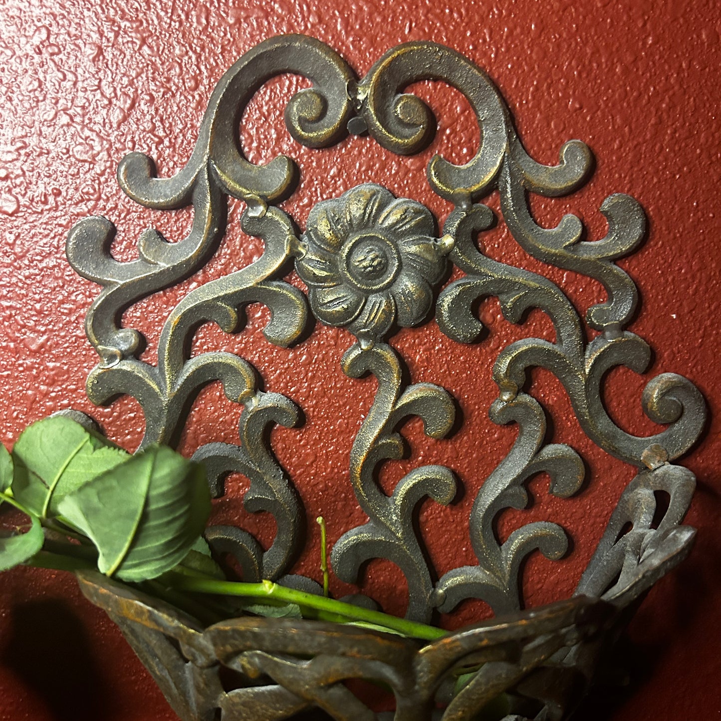 Metal Ornate Wall Pocket