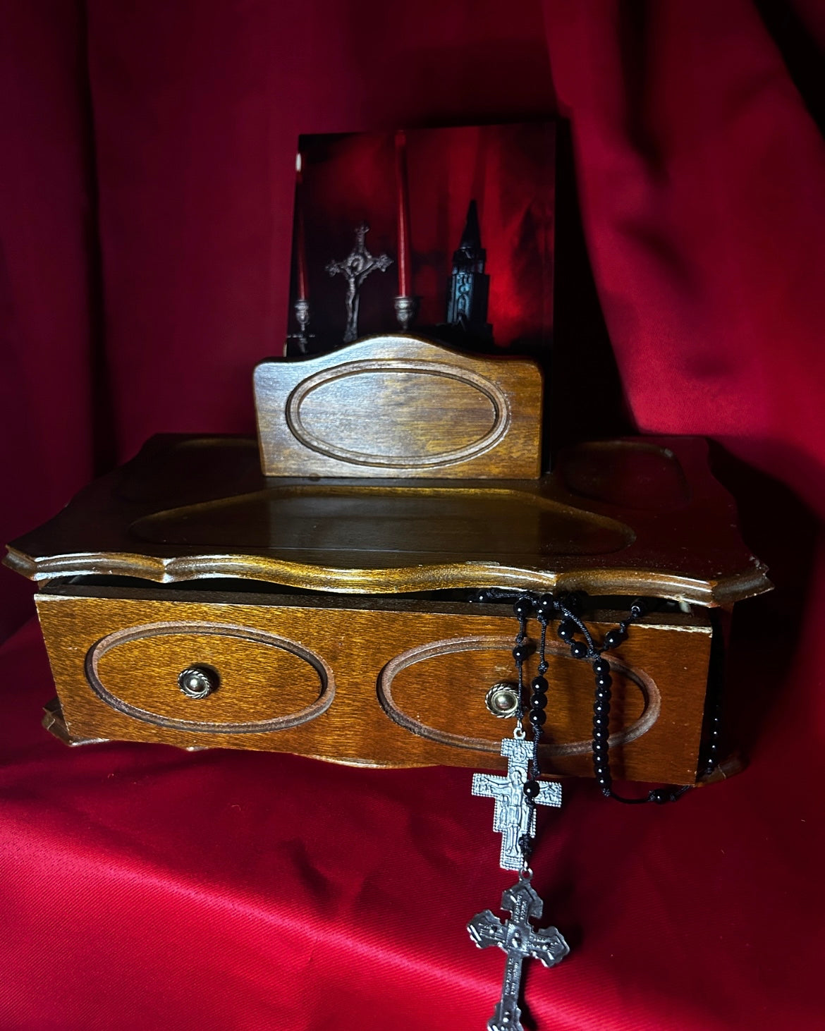 Vintage Wooden Desktop Organizer