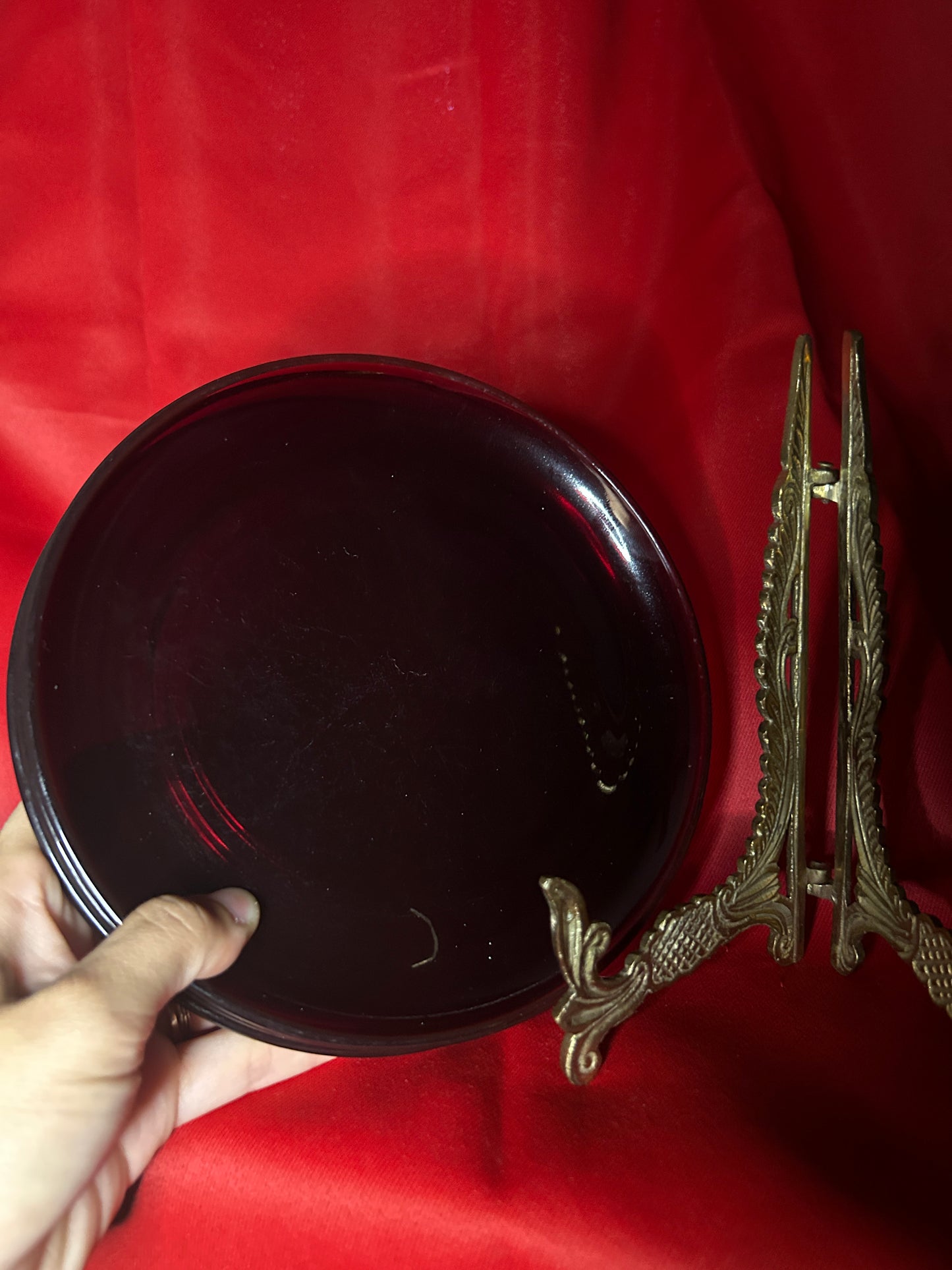 Set of 12 Dinnerware Anchor Hocking Ruby Red Glass