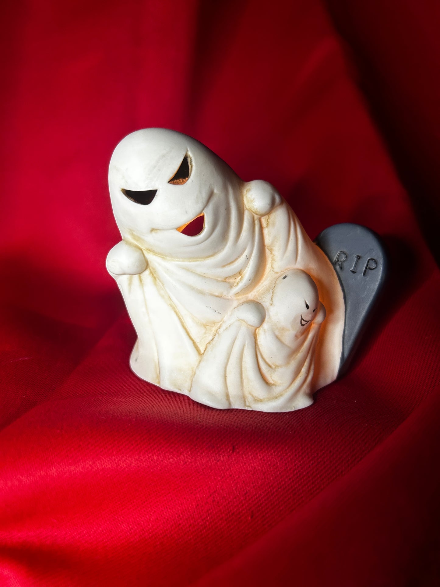 Ghost and Headstone Tealight Holder