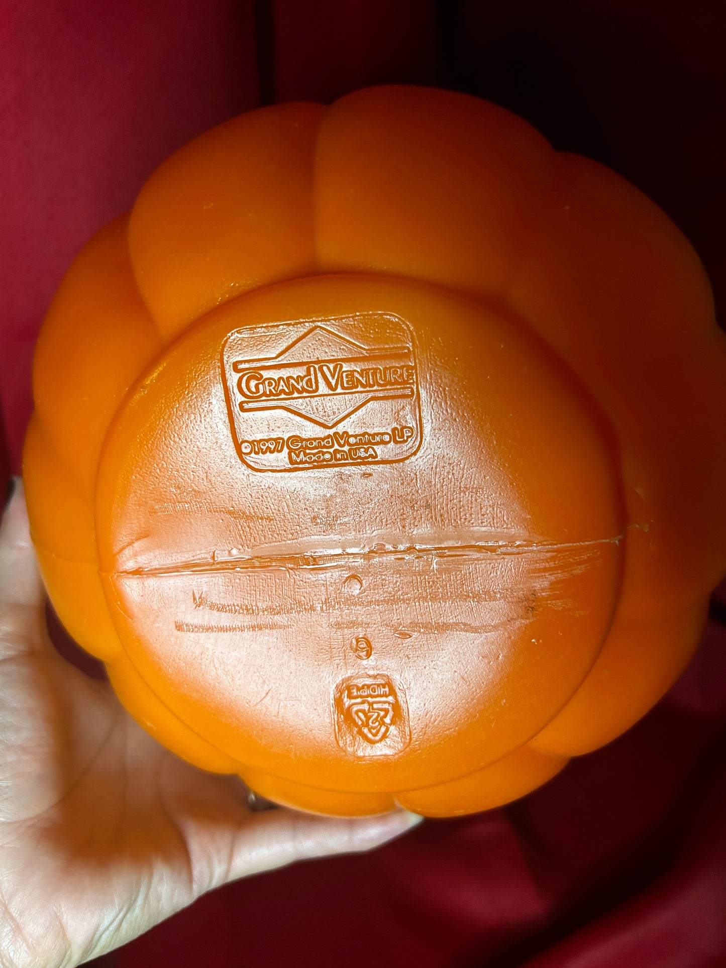 Vintage 1997 Grand Adventures Blow Mold Jack O Lantern Pail
