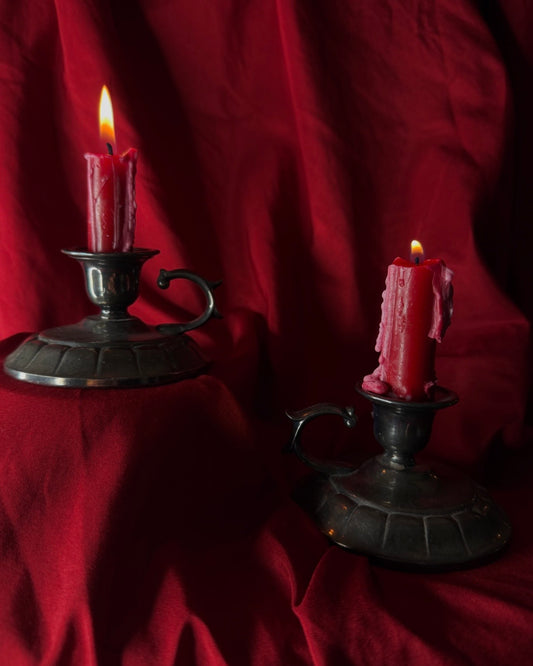 Pair of Heavy Candleholders