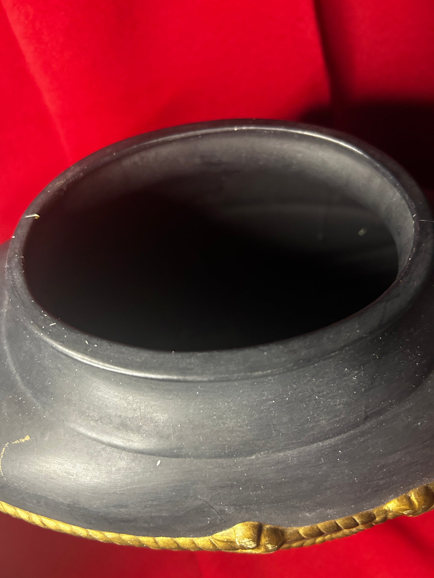 Vintage Extra Large Black & Gold Vase