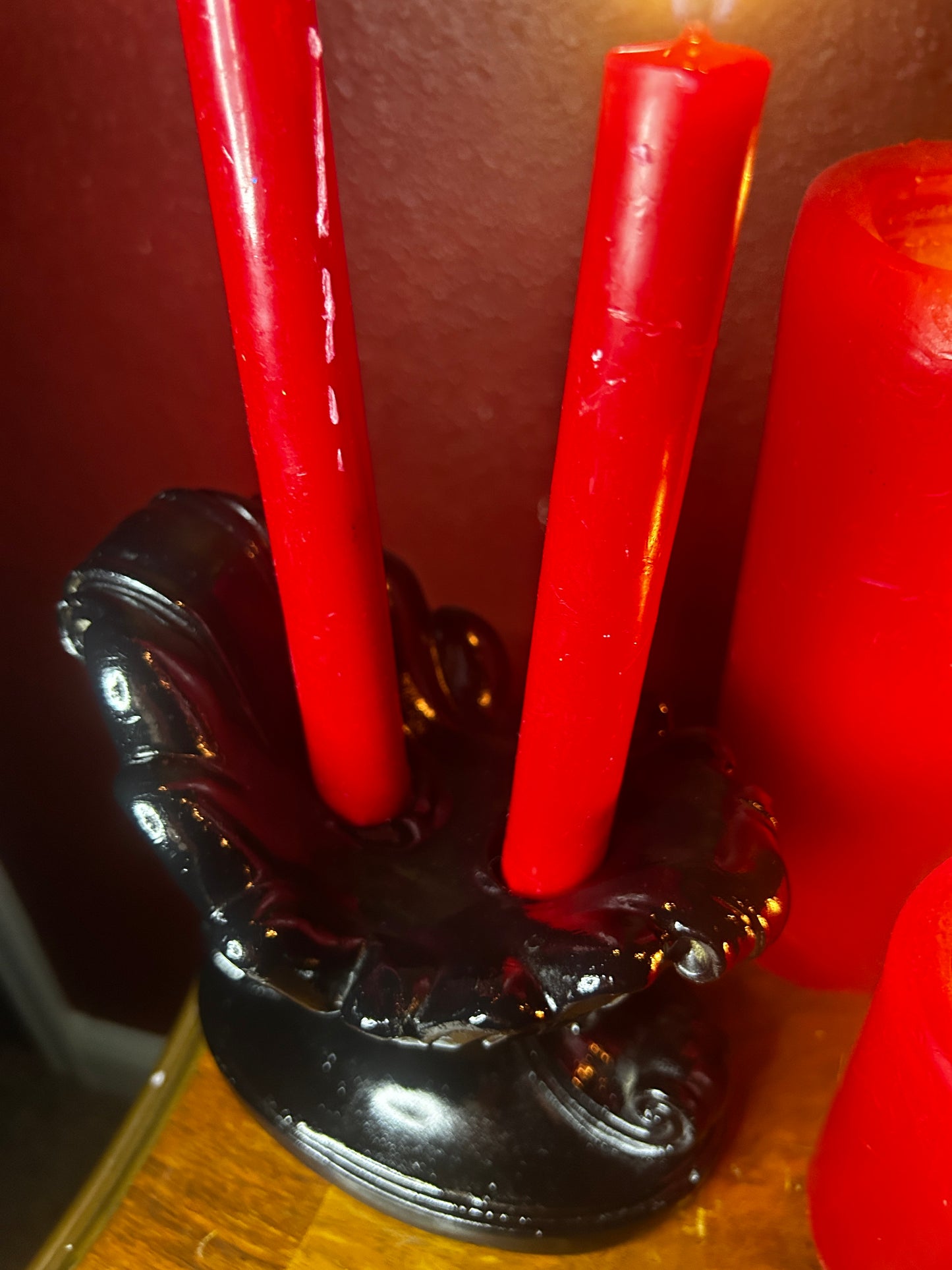 Pair of Double Gothic Candleholders