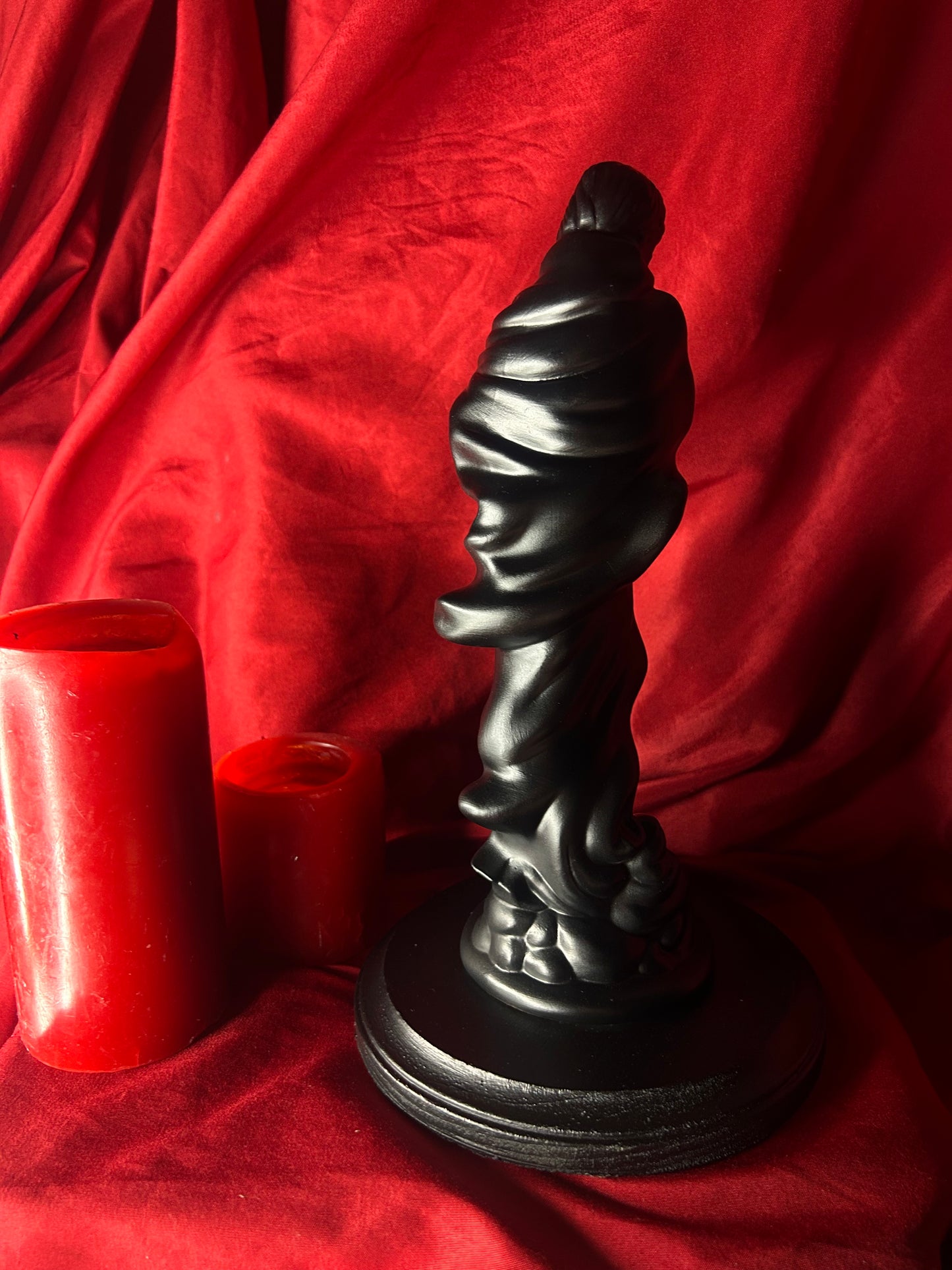 Madonna and Child on Wooden Base