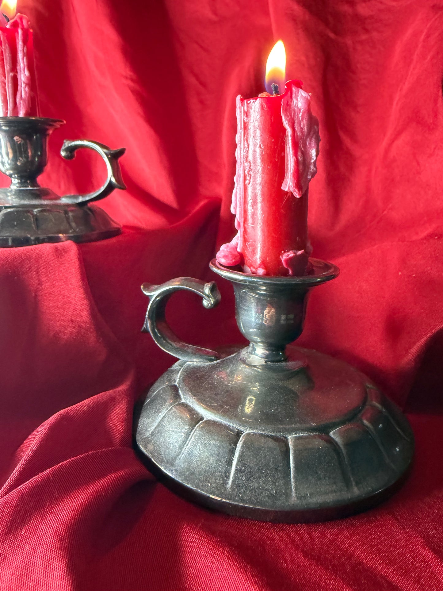 Pair of Heavy Candleholders