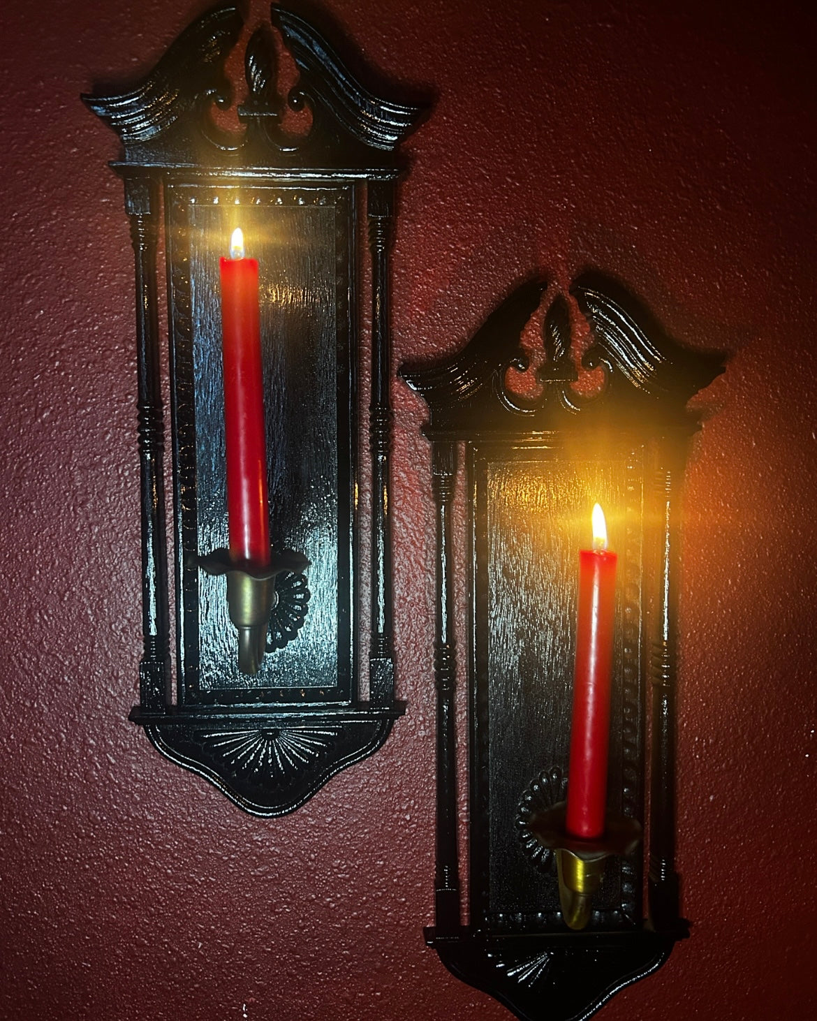 Pair of Gothic Candleholders