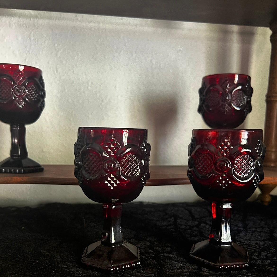 Single Crimson Red Goblet