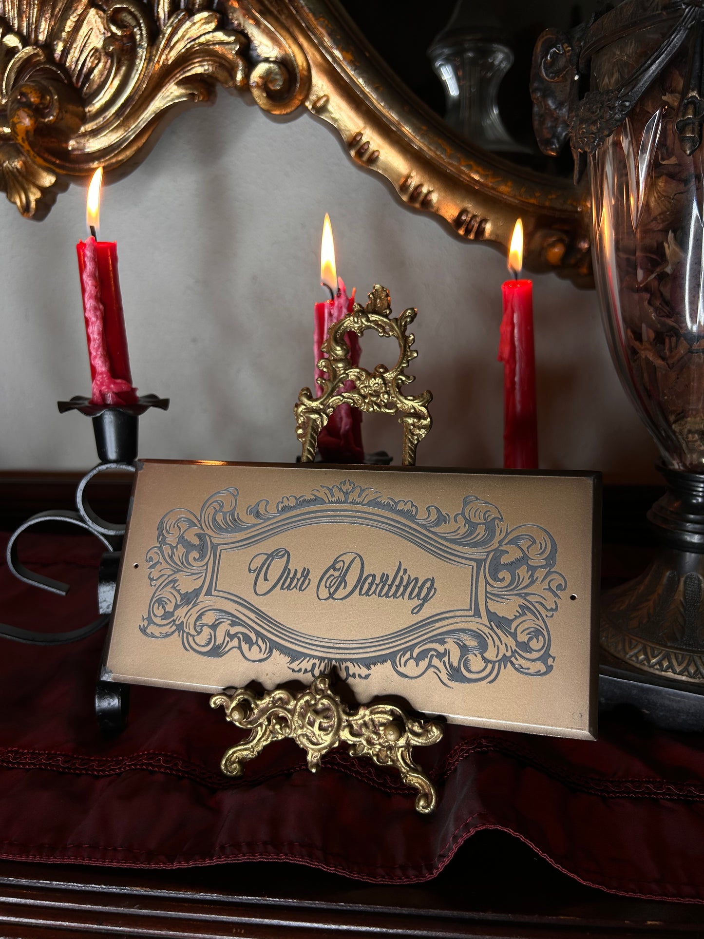 NOS Casket Plaque with Modern Engraving