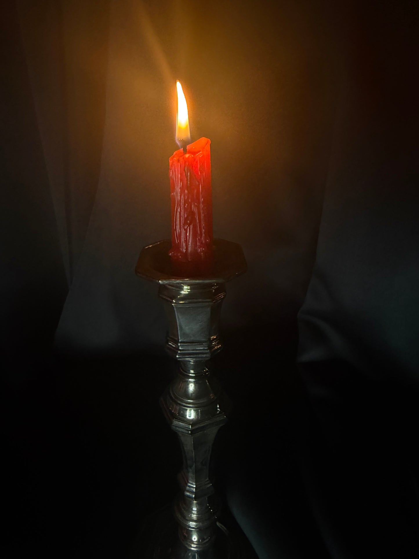 Pair of Silver Toned Candleholders