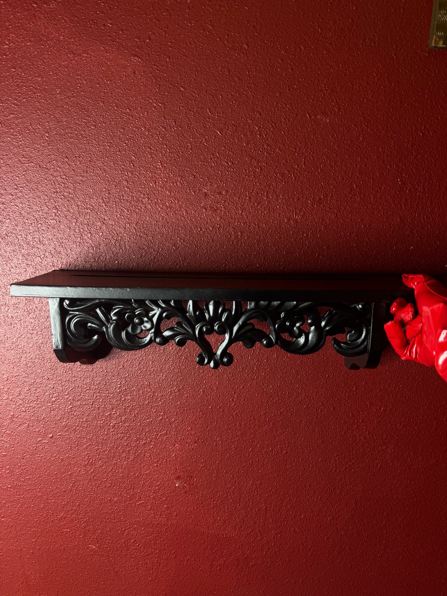 Pair of Gothic Heart Motif Shelves