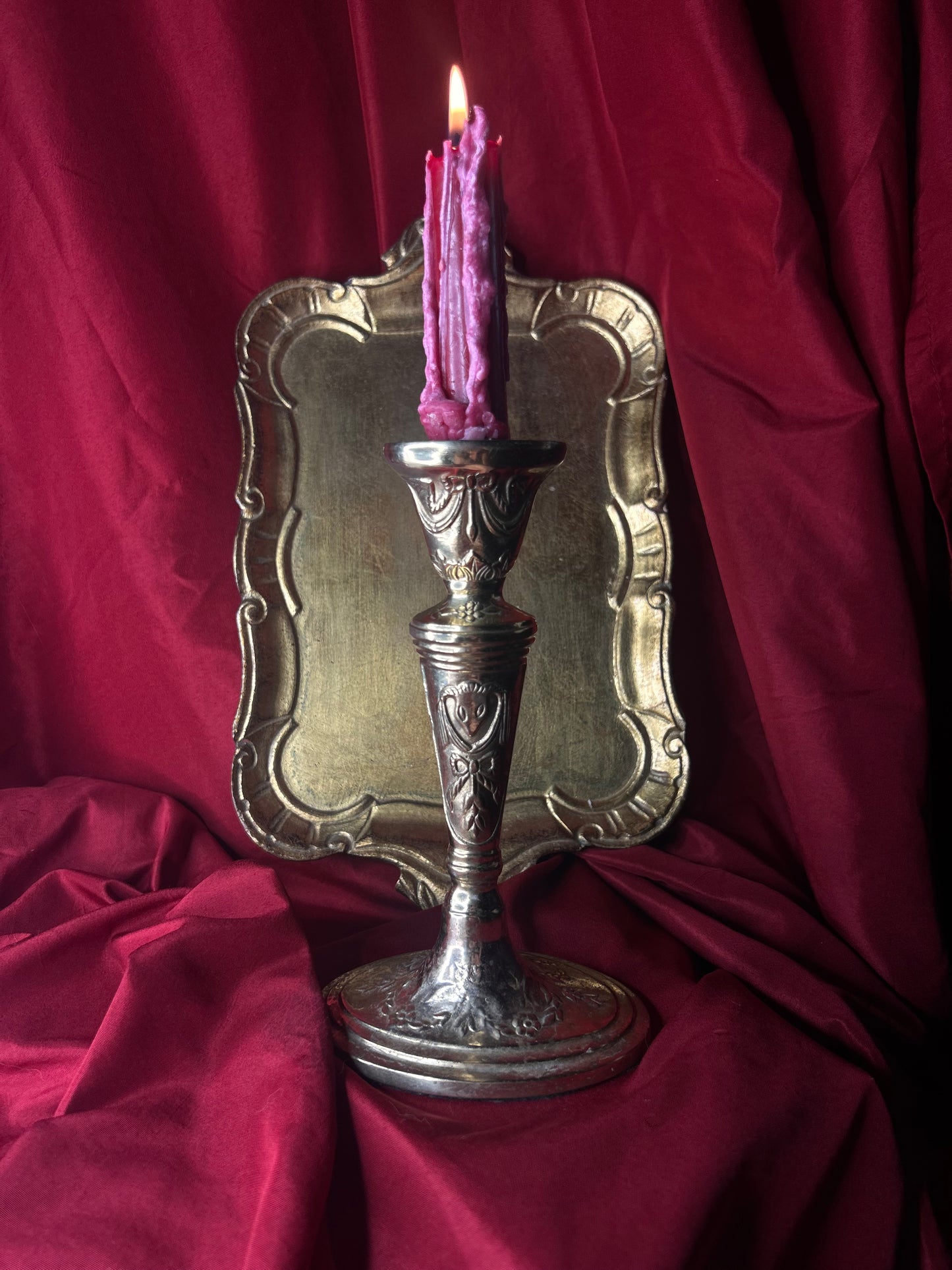 Single Candleholder Ram Motif