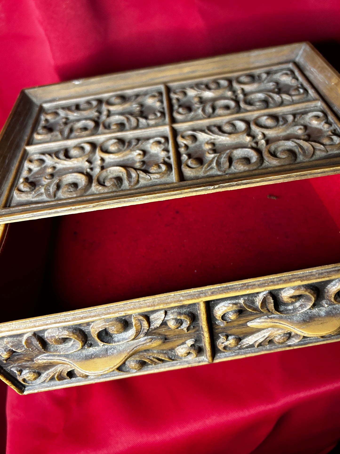 Vintage Lerner Faux Bois Jewelry Box