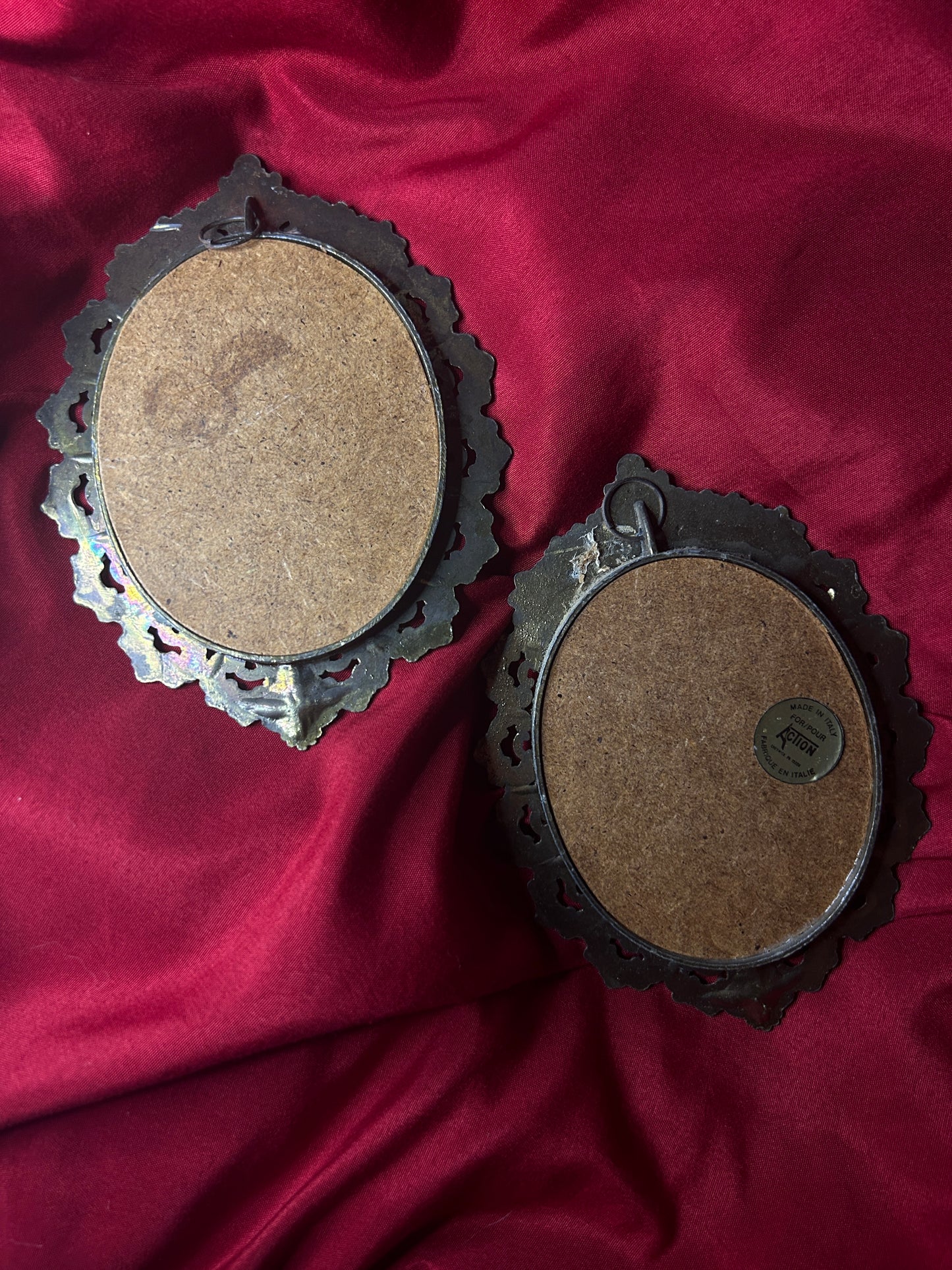 Pair of Made in Italy Silk Print Frames