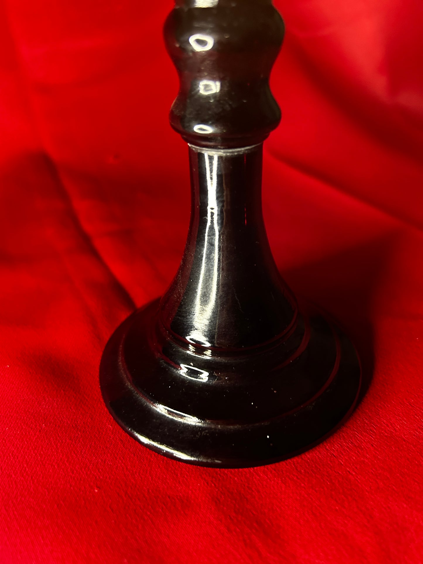 Single Black Amethyst Candleholder