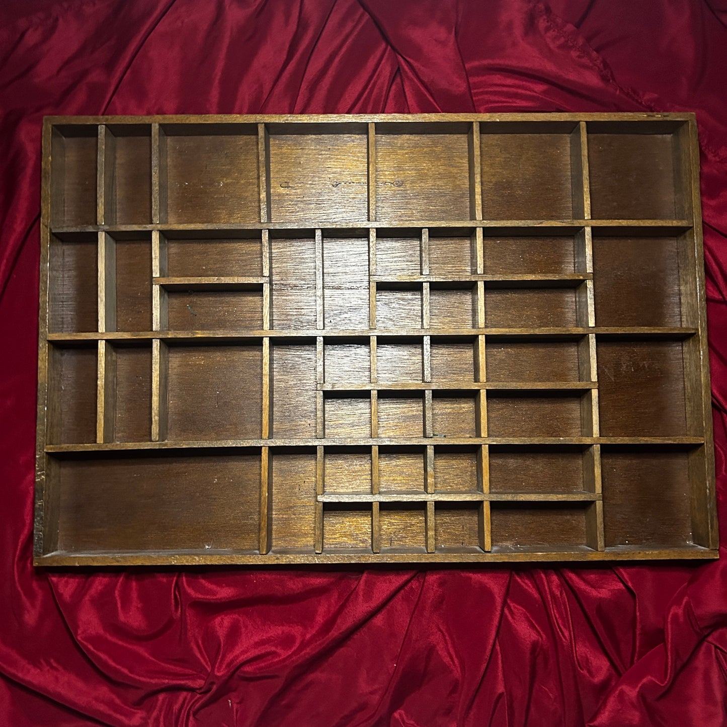 Large Wooden Wall Curio Display
