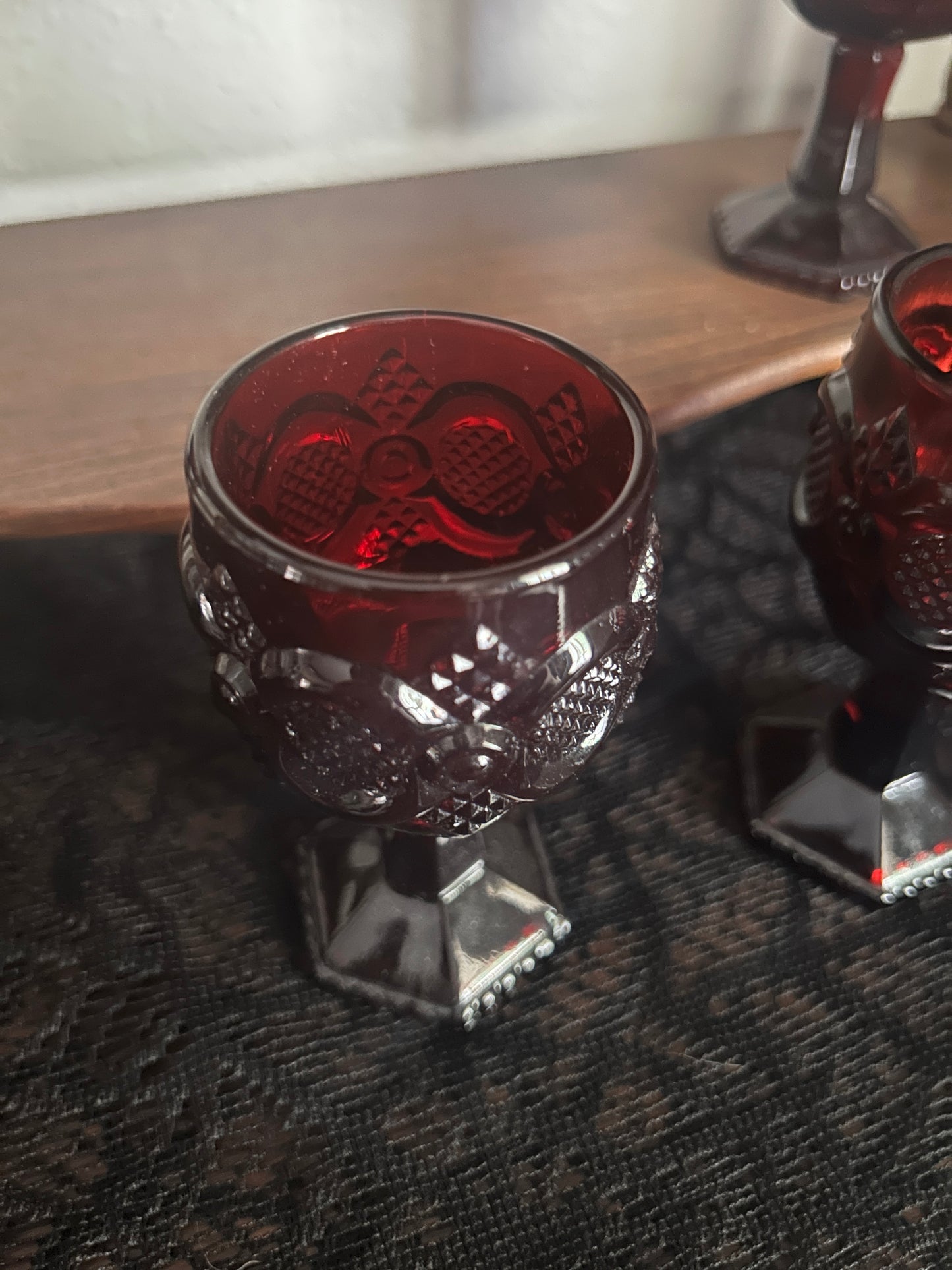 Single Crimson Red Goblet