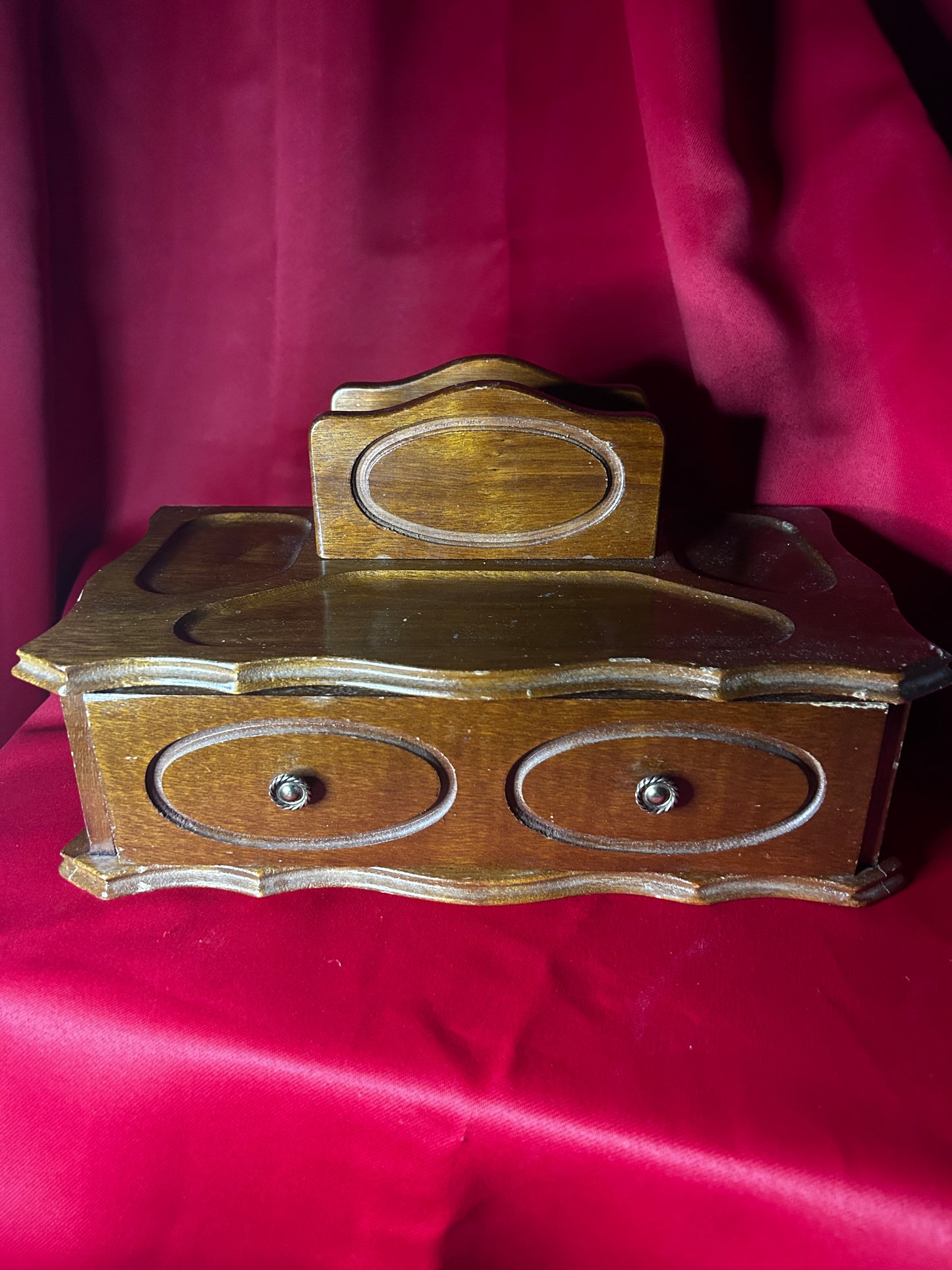 Vintage Wooden Desktop Organizer