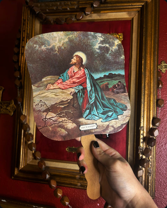 Vintage Funeral Home Paper Fan