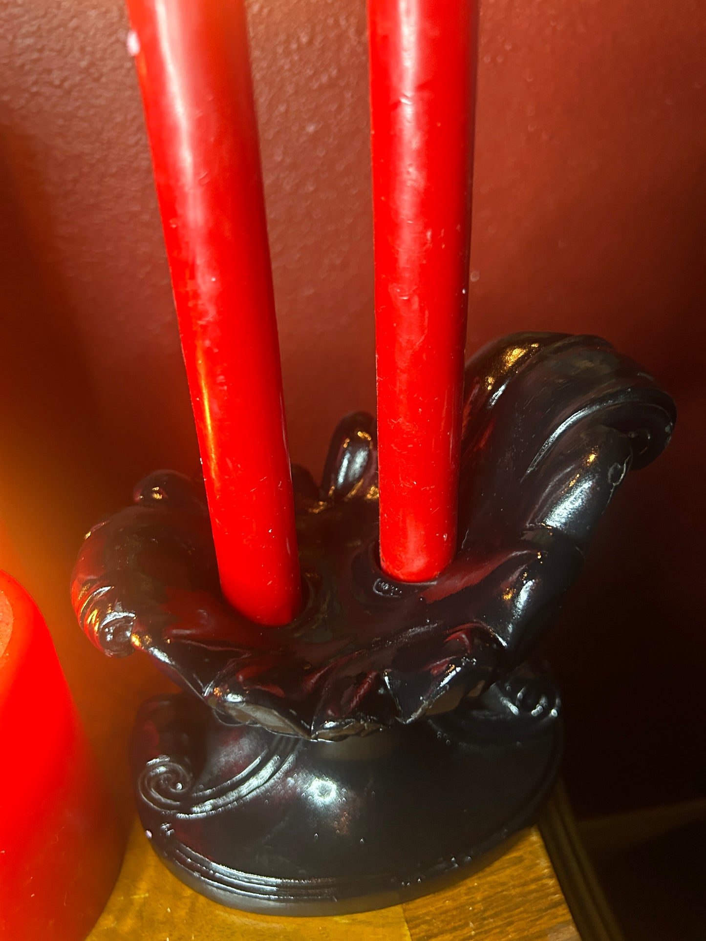 Pair of Double Gothic Candleholders
