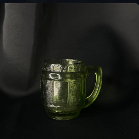Vintage Green Whiskey Barrel Shot Glass
