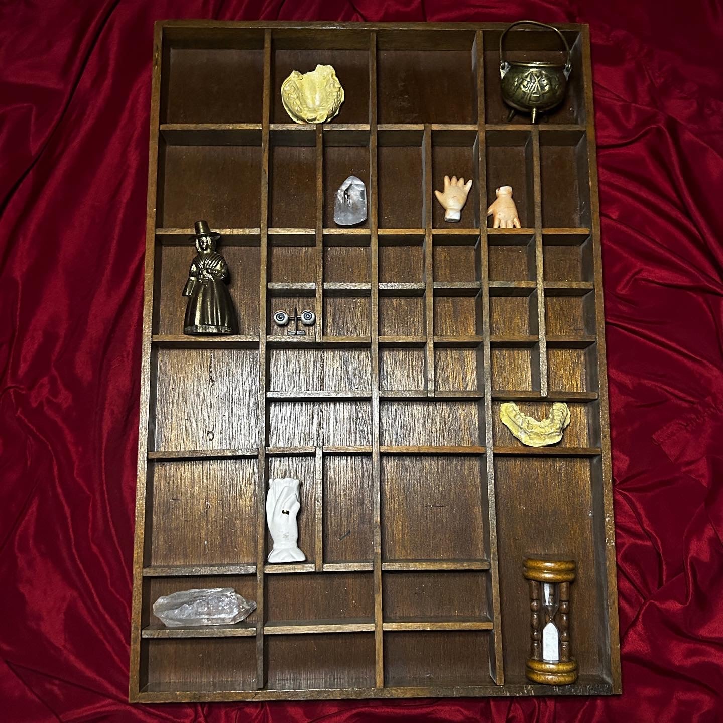 Large Wooden Wall Curio Display