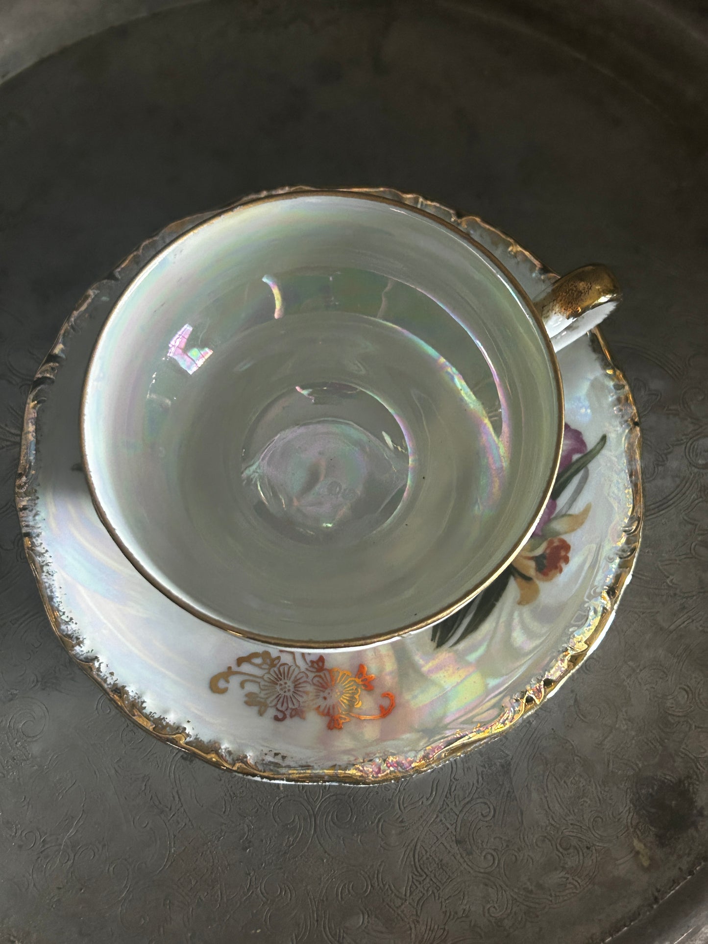 Daffodil Floral Bouquet Tea Cup and Saucer