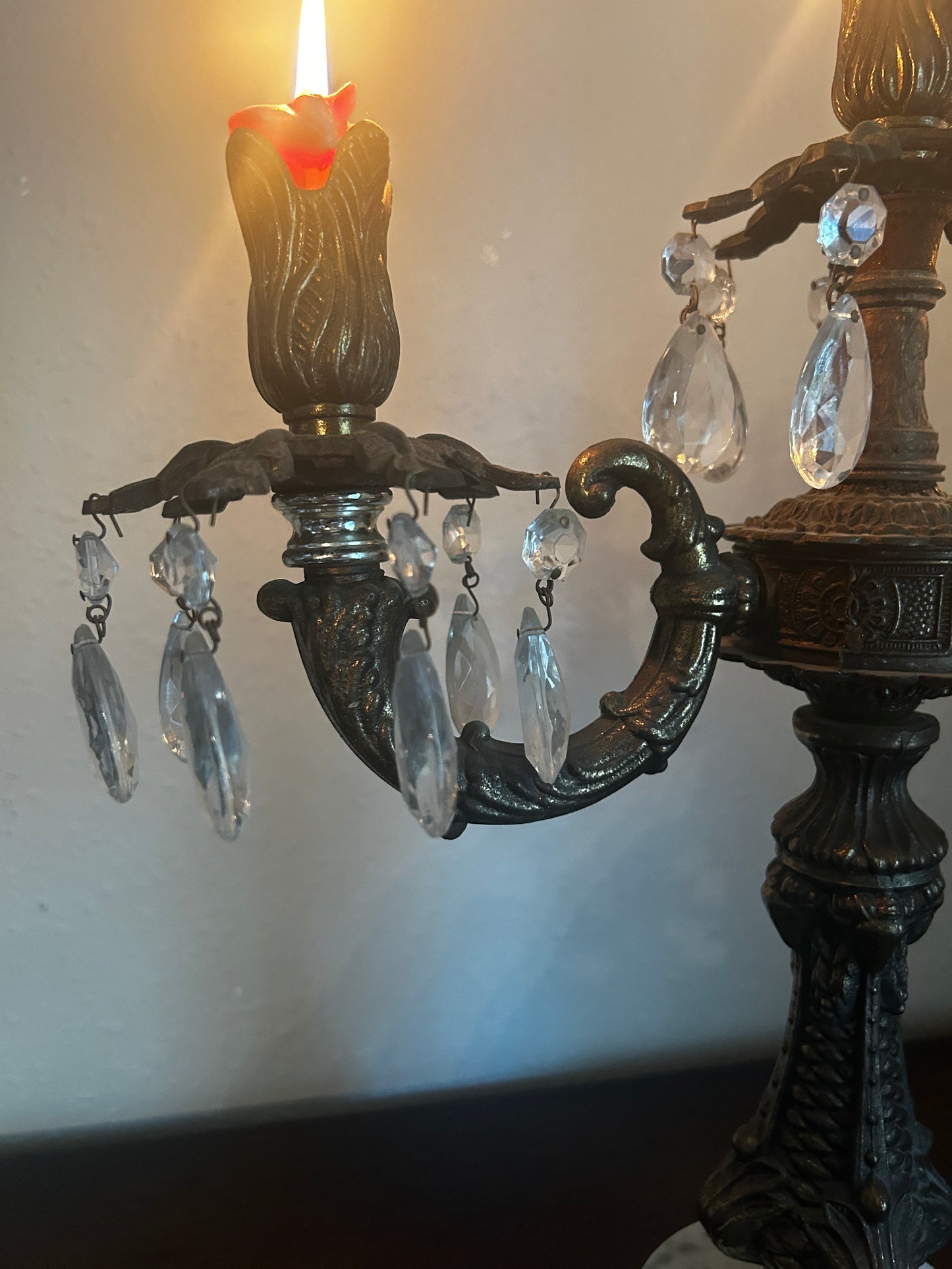 Vintage Candelabra with Ram Figures