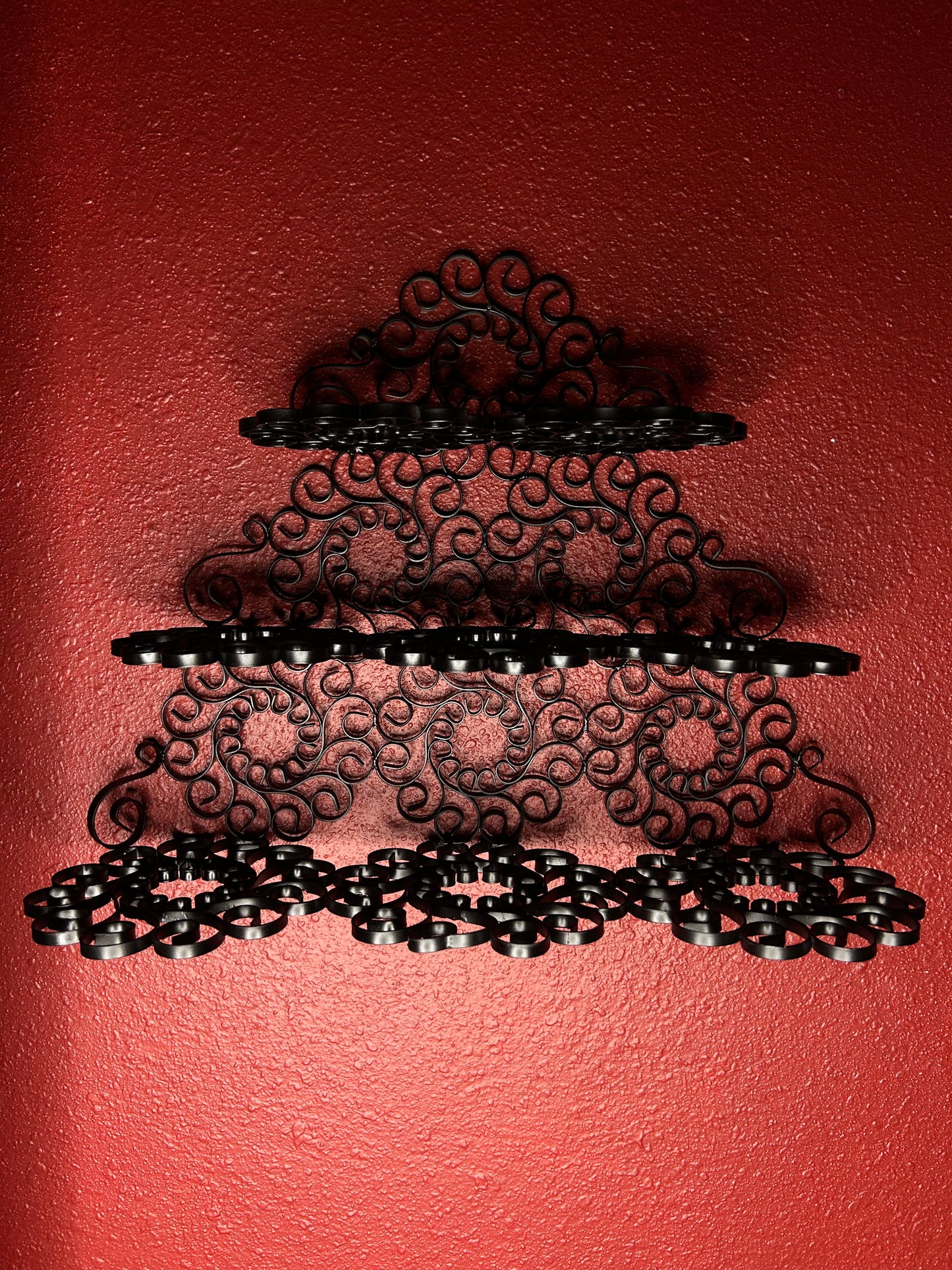 Wrought Iron Three Tiered Shelf