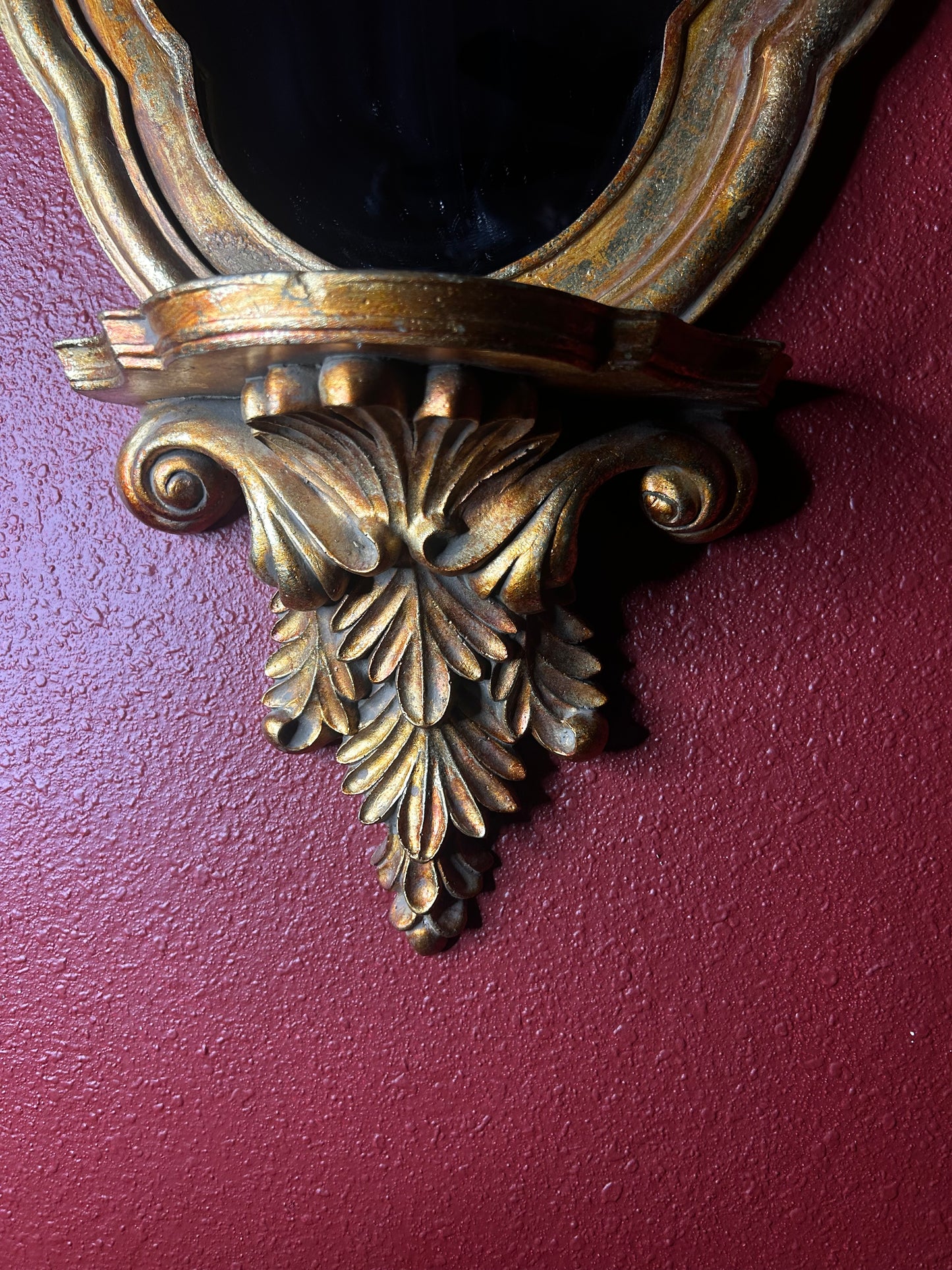 Gold Ornate Mirror with Shelf