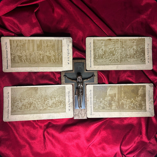 Set of 4 Religious Stereoscope Viewer Cards (2)Jesus on the Cross