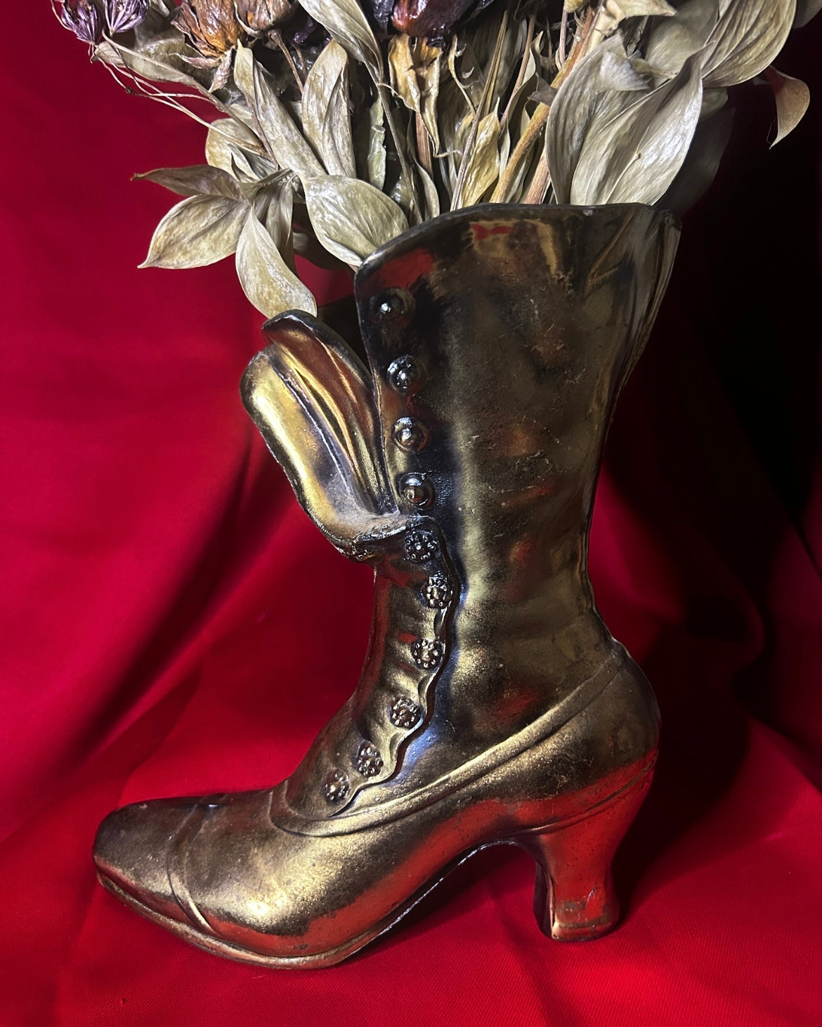 Vintage Victorian Boot Vase