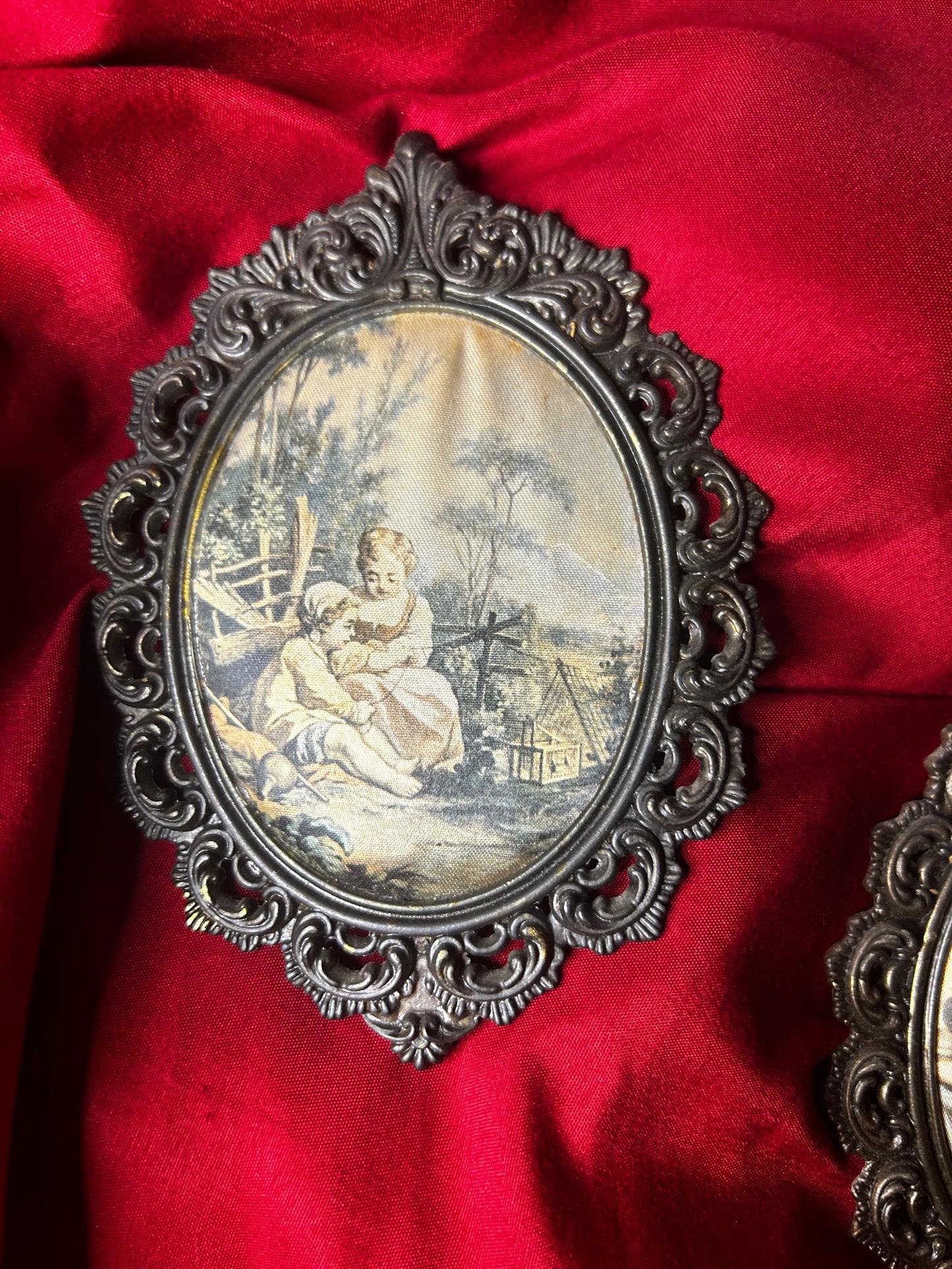 Pair of Made in Italy Silk Print Frames