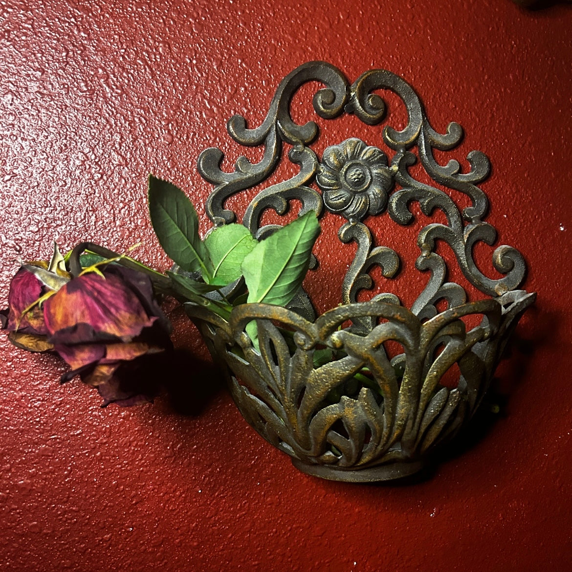 Metal Ornate Wall Pocket