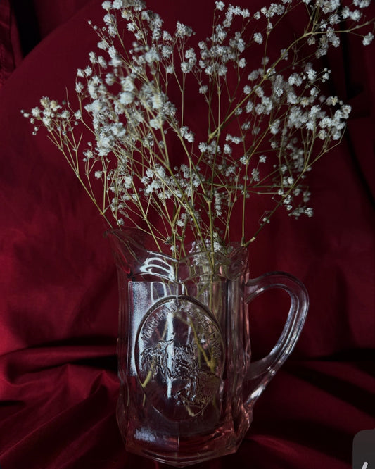 Nursery Rhymes Pink Tiara Glass Small Pitcher