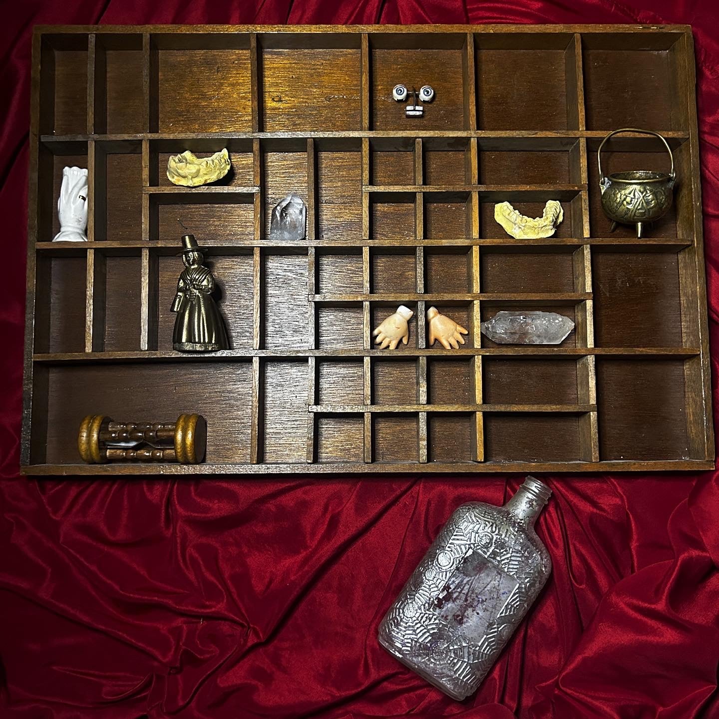Large Wooden Wall Curio Display