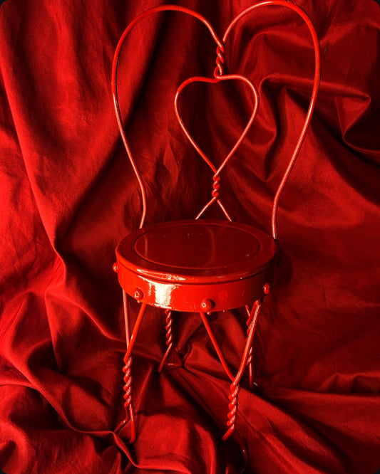 Red Ice Cream Parlor Chair