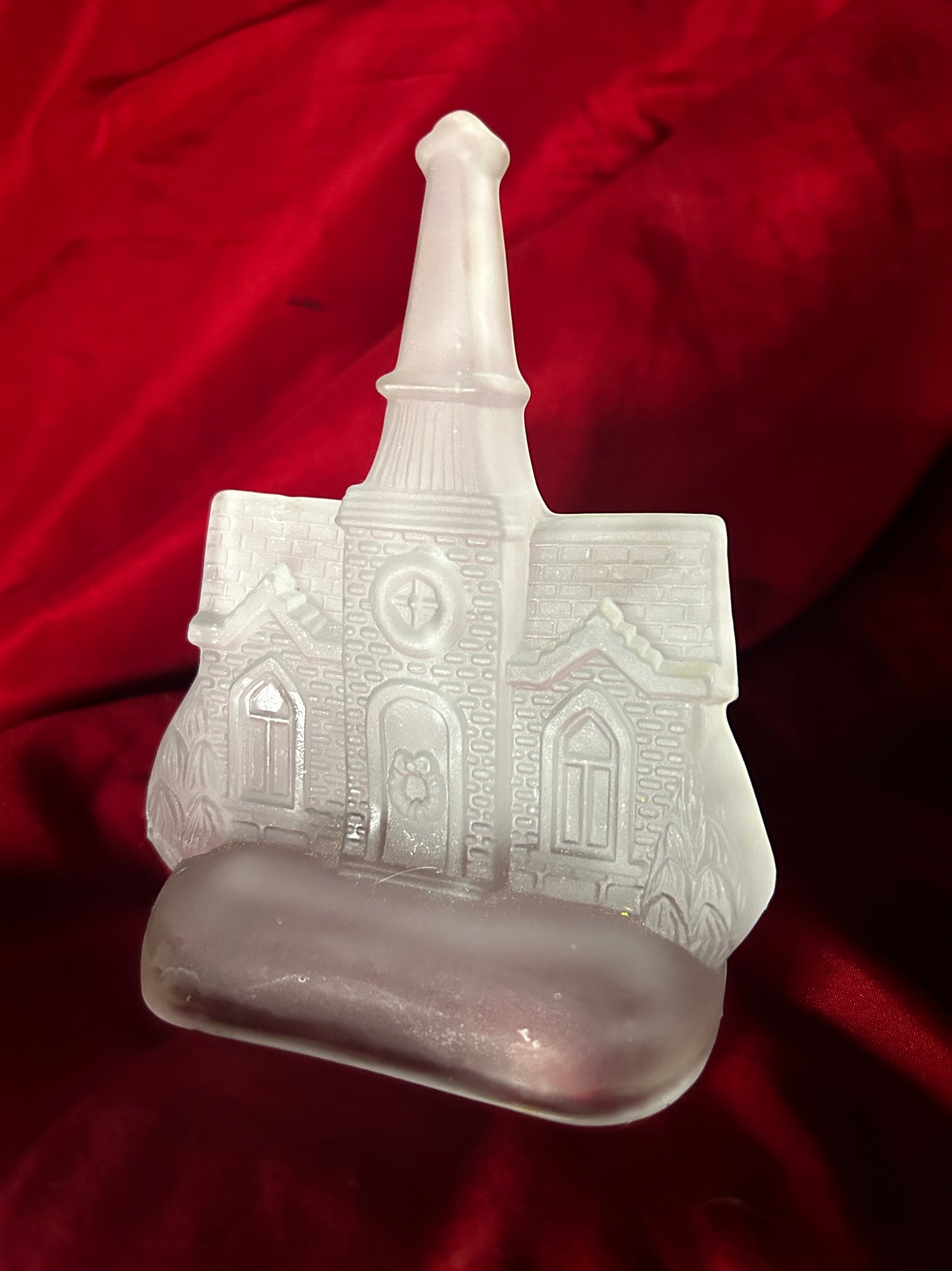 Frosted Church Tealight Holder