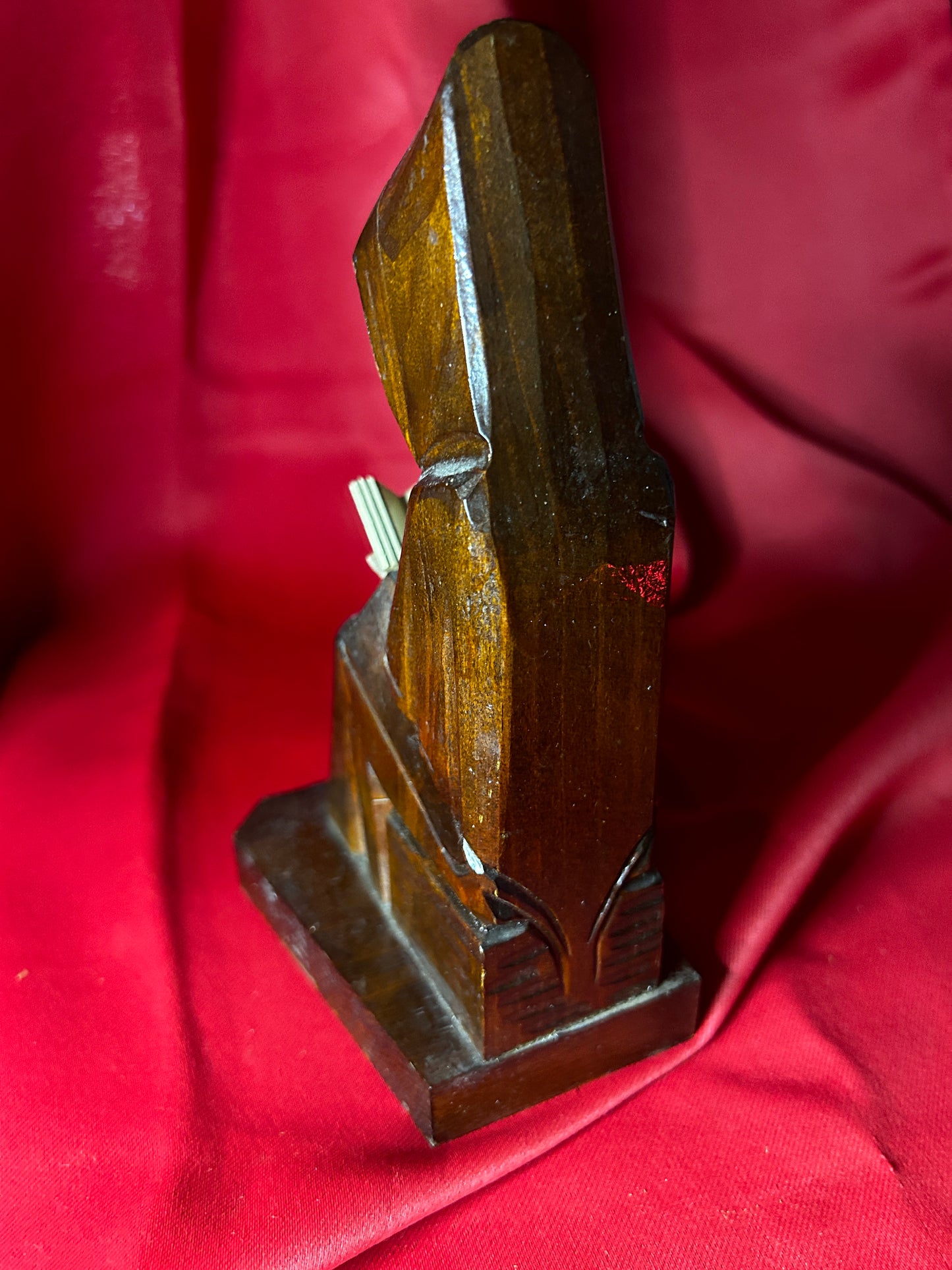 Vintage Single Small Wooden Carved Monk