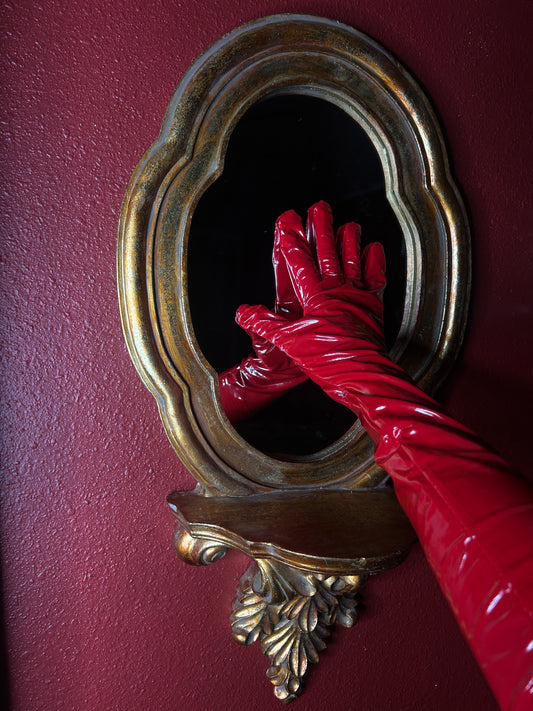 Gold Ornate Mirror with Shelf